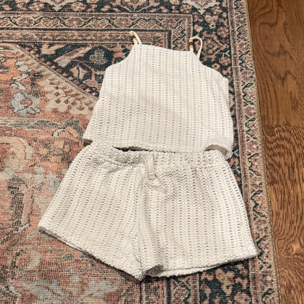 Old Navy Cream Knit Top and Bottom Set